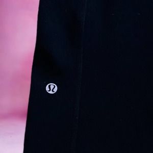 Lululemon Reversible Leggings Womens 4 Fold Over Black Purple Waistband Pants  8